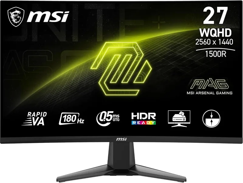 MSI MAG 27CQ6F écran plat de PC 68,6 cm (27") 2560 x 1440 pixels Quad HD LCD Noir