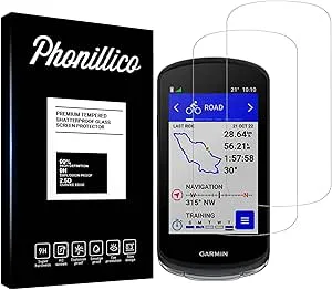 PHONILLICO Härdat glas kompatibel med Garmin Edge