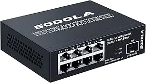 Sodola 8-portars 2,5 Gb brytare, 8 x 2,5 GBASE-T-portar,