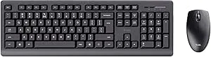 Trust QWERTY Italienskt trådlöst tangentbord och musuppsättning, knappar med låg profil, unik USB-mottagare, spillsäker, ambidextrous mus, trådlös PC Laptop Mac Windows