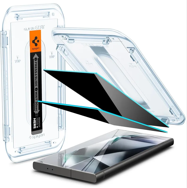 Spigen Glas.tR EZ Fit Skärmskydd kompatibel med Samsung Galaxy S21