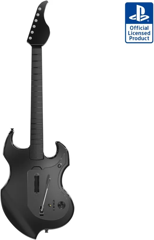 PDP RIFFMASTER Wireless Guitar Controller for PlayStation 5 and PlayStation 4, PS5/PS4, Rock Band 4, Audio Jack, Rechargeable Battery, Officially Licensed by Sony