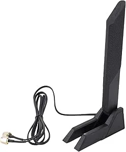 Tri Band WiFi-antenn, 2.4GHz 5.8GHz 6GHz 12dBi SMA WiFi-antennmagnetbas med 140 Mm/5.5in Förlängningskabel, för Stationär PC Dator PCIe WiFi-kort WiFi-router