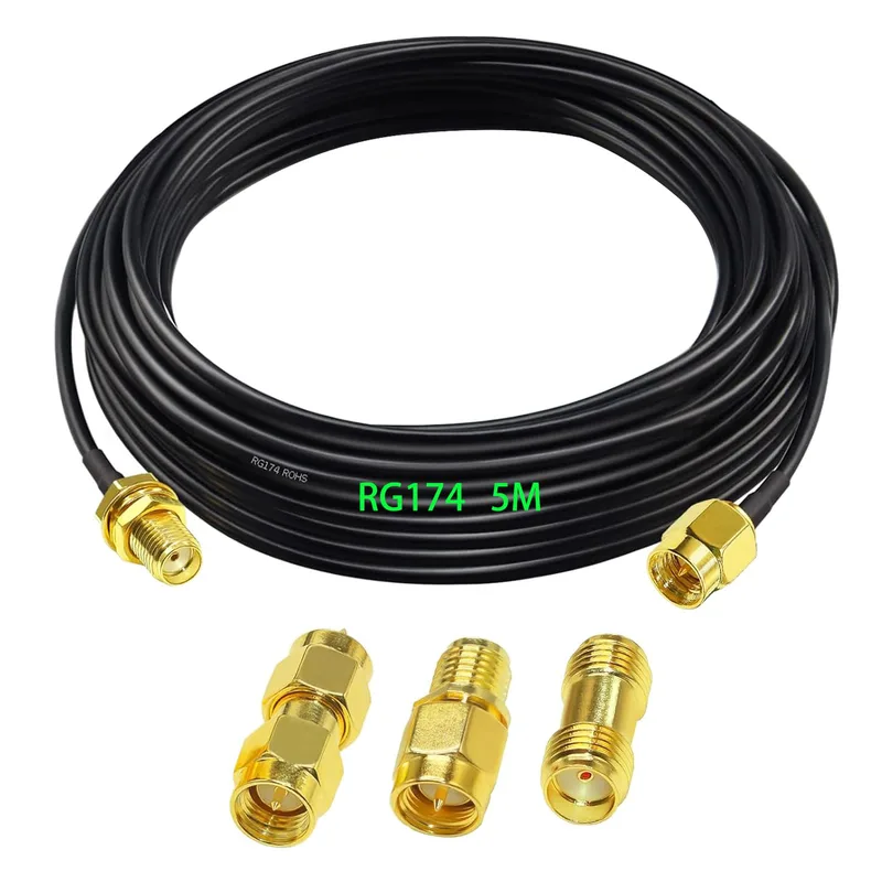 GTIWUNG RG174 SMA koaxial förlängningskontakt 5 m