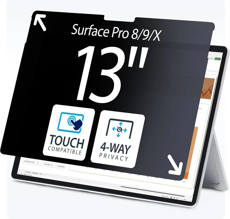 StarTech.com 4-vägs integritetsskärm för 13-tums Surface Pro 8/9/X bärbar dator