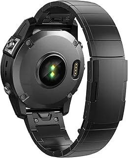 22 26 mm Titanium Quick Release Armband Kompatibel med Garmin Fenix5 5XPlus 6 6XPro Tactix 7Pro Metal Armband Easy Fit Watch Band