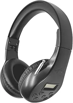 Personlig FM-radio hörlurar öra, trådlöst headset inbyggd radio för klippning, jogging, promenader, dagliga arbeten, lätt att använda hållbar