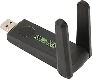 Trådlös Nätverkskortadapter, 1300Mbps 2.4G 5G Dual Band 1300Mbps USB 3.0 WiFi-adapter, High Gain Dual Antenn, Kylflänsdesign, för WindowsXP/7/8/8.1/10