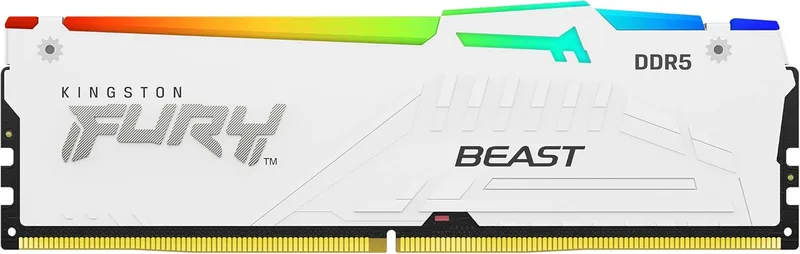 Kingston FURY Beast Vit RGB EXPO 32 GB 6000MT/s DDR5 CL30 DIMM Fast Computer Gaming-minne 2 kit