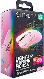 STEALTH Pastellrosa LED-upplyst 7-knappars spelmus