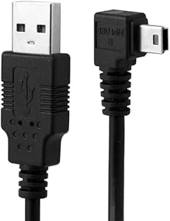 NFHK Mini USB B-typ 5 stift hane rätvinklad 90 grader till USB 2.0 hane typ A strömdatakabel