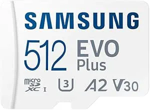 Samsung EVO Plus microSD-Kort Box 512 GB UHS-I, v30 Video Speed Class, A2 Application Performance Class inkl. SD-adapte