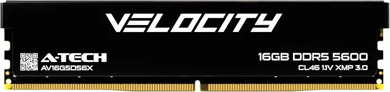 A-Tech Velocity RAM 16 GB DDR5 5600 MHz (PC5-44800) XMP 3.0 UDIMM 1.1V Icke-ECC DIMM 288-Pin Desktop Computer Gaming Mem