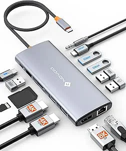 NOVOO 14-i-1 docking station med dubbla bildskärmar