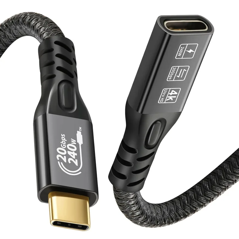20 Gbps USB C 3.2 förlängningskabel