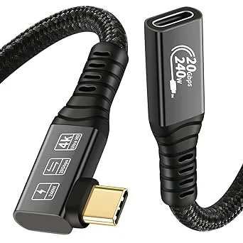 90 graders USB C 3.2 förlängningskabel
