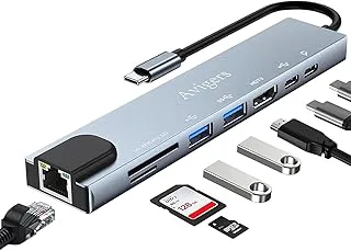 Avigers USB C-hub (8-i-1)