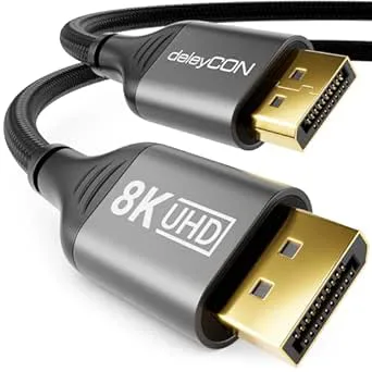 deleyCON 1m 8K DisplayPort-Kabel