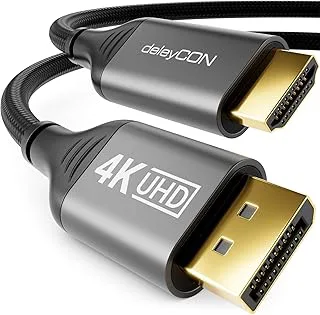 deleyCON 3,0m 4K DisplayPort till HDMI-Kabel