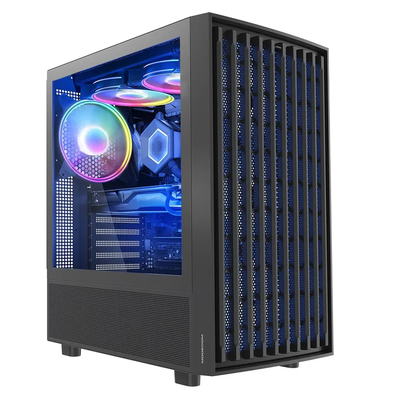 Modecom ATX Breeze ARGB datorchassi, svart, härdat glas