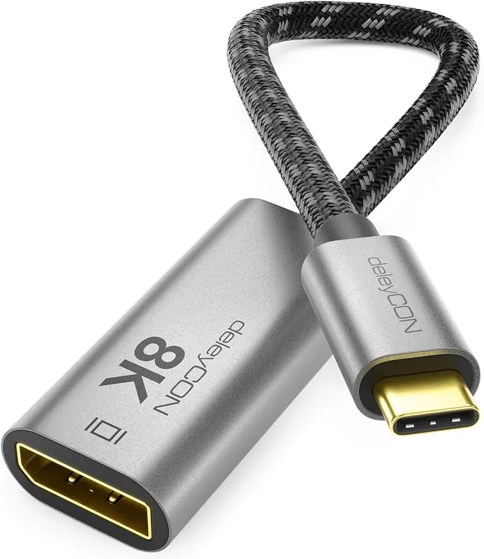 deleyCON 8K USB-C till DisplayPort Adapter