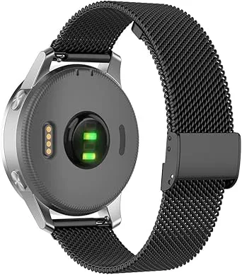 Armband kompatibla med Garmin Vivoactive 4S/3S armband rostfritt stål nät klockarmband