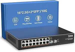 18 portar 2,5 G Umanaged Ethernet-switch