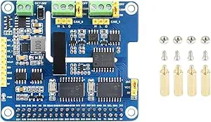 Waveshare 2-Channel Isolated CAN Bus Expansion HAT For Raspberry Pi Motherboards, Dual Chips Solution, Stackable Design for Expanding Multiple CAN Channels