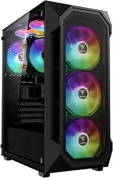GAMDIAS PC-fodral, ATX datorfodral för spel, Mid Tower