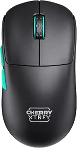 CHERRY XTRFY M68 Wireless, Ultralätt Trådlös Gamingmus, 2,4 GHz, Optimerad för E-Sport, Symmetrisk Form med extra låg Front, Svart
