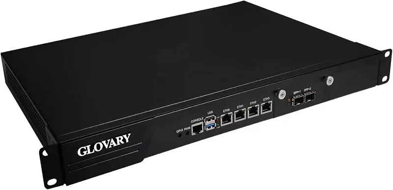 19-tums brandvägg Rackmount Quad Core N100 Dual 10GbE SFP+, 4 x i226V 2.5GbE LAN, DDR5 16 GB RAM 256 GB SSD, Network Rou