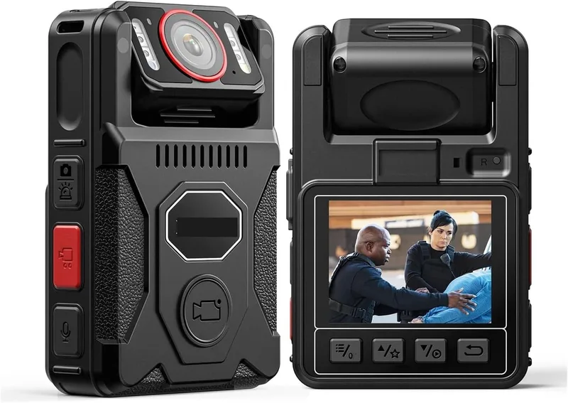 Kroppskameror M7 Pro 4K Mini Body Worn Camera Police 128GB Videoinspelare 180° Rotera kameror 4000mAh 15 timmars inspelning GPS Bodycam