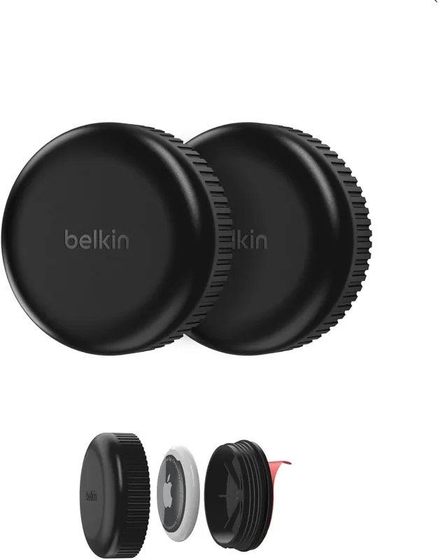 Belkins vattentäta självhäftande Secure Holder för Apple AirTag, hållbar reptålig AirTag-hållare, skyddstillbehör för AirTag med nyckelring för skateboard, släpvagnar, drönare, m.m