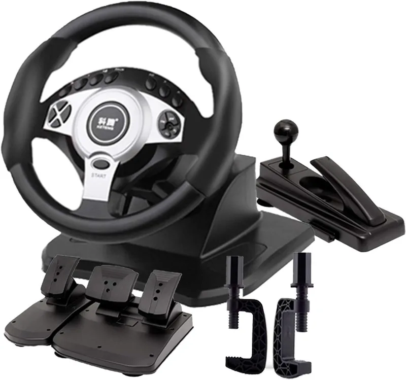 900° racingspelsratt Professionell lastbilskörsimulator Handbroms + kopplingspedalset