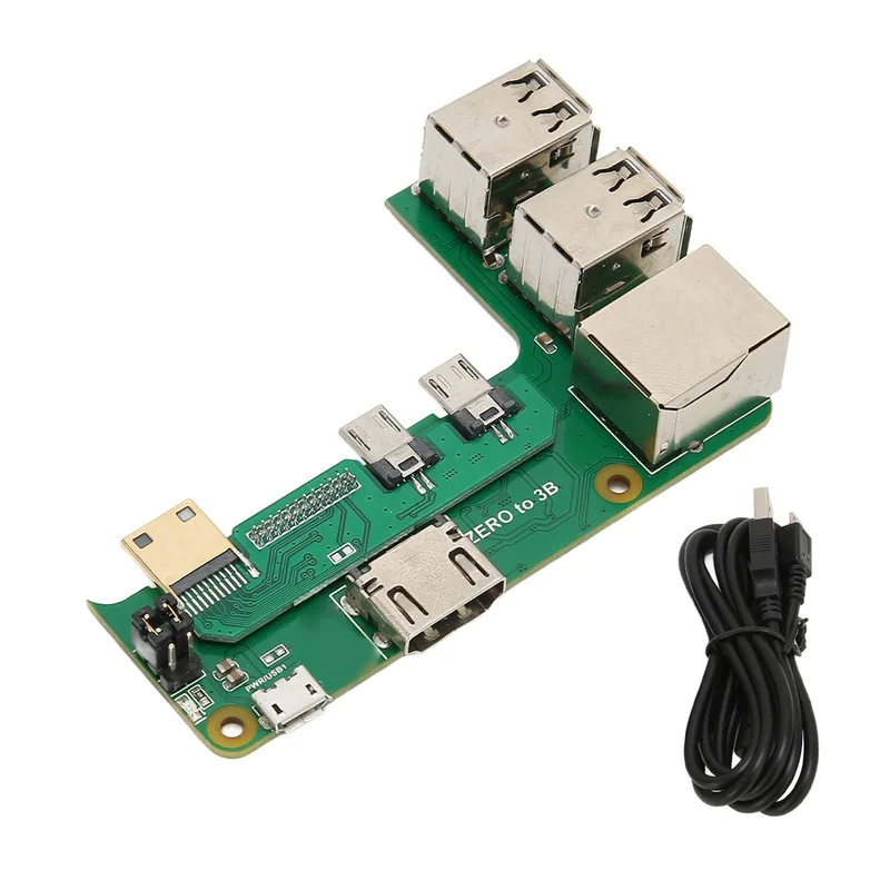 Yctze GPIO-expansionskort med 3 USB 2.0 och RJ45 för Raspberry Pi