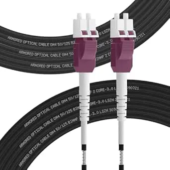 FLYPROFiber 30 m OM4 LWC glasfiberkabel pansarerad LC till LC