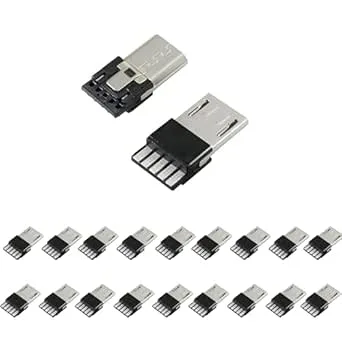 JYCONNECTS Set med 20 Micro USB-B 2.0