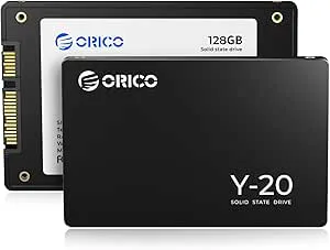 ORICO 128 GB, 2,5" intern SSD SATA III 6Gb/s, 3D NAND upp till 500 MB/s läshastighet, kompatibel med bärbara datorer och stationära datorer