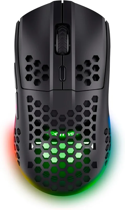 Trust Gaming GXT 928 Helox spelmus, superlätt USB-trådbunden mus 65 g, justerbar DPI (200-6400), optisk sensor, 6 progra