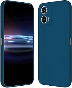 RankOne fodral för Motorola Moto G85 5G (6,6 tum tum) mjukt TPU silikonfodral – safirblå