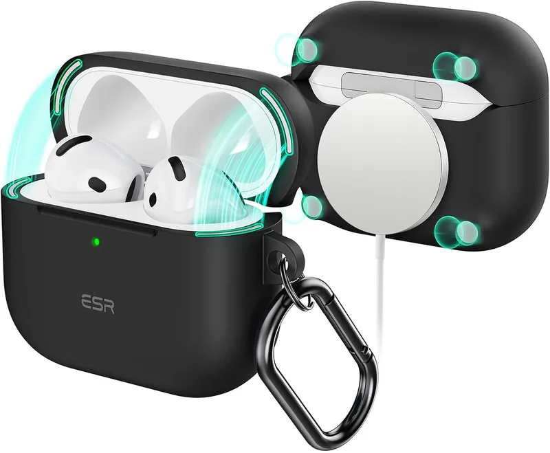 ESR för AirPods 4-fodral (HaloLock), kompatibel med AirPods 4:e generationen fodral (2024)