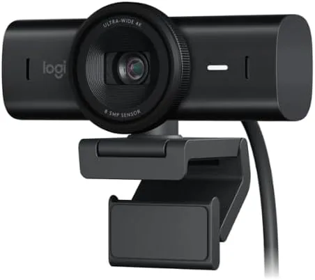 Logitech Master MX Brio webbkamera svart – 3840 x 2160 video – 4X digital zoom – 8,5 megapixel – UHD 4k vid 30 fps – 1080p vid 60 fps