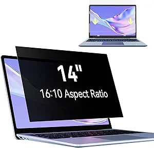 Makinda Sekretessfilter 16:10 14 tum sekretessfilter för HP/Dell/Acer/Lenovo/Thinkpad, avtagbart skydd mot spion/blått ljus