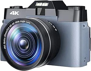 Videokamera videokamera 48 MP digitalkamera for nybörjare for fotografering 4K Selfie Vlog Videokamera Autofokus Videokamera Vidvinkel Vintage Photo R