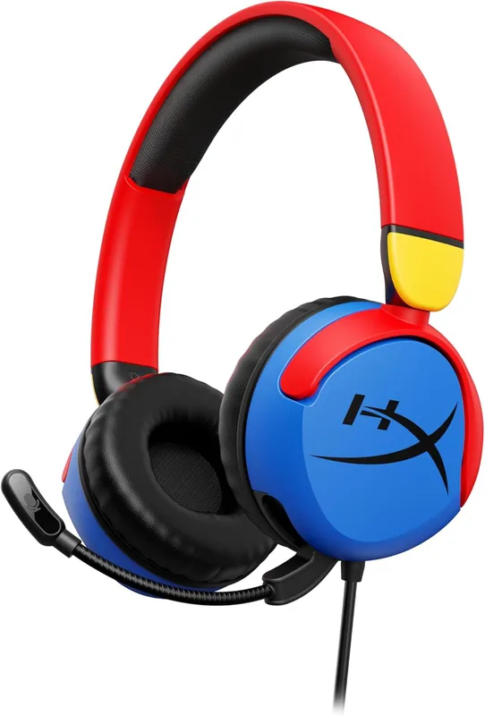 HyperX Cloud Mini Trådbundet spelheadset för barn, volymgräns 85dB, för PC/Switch/PS/Chromebook/Xbox/Mobile, flerfärgad