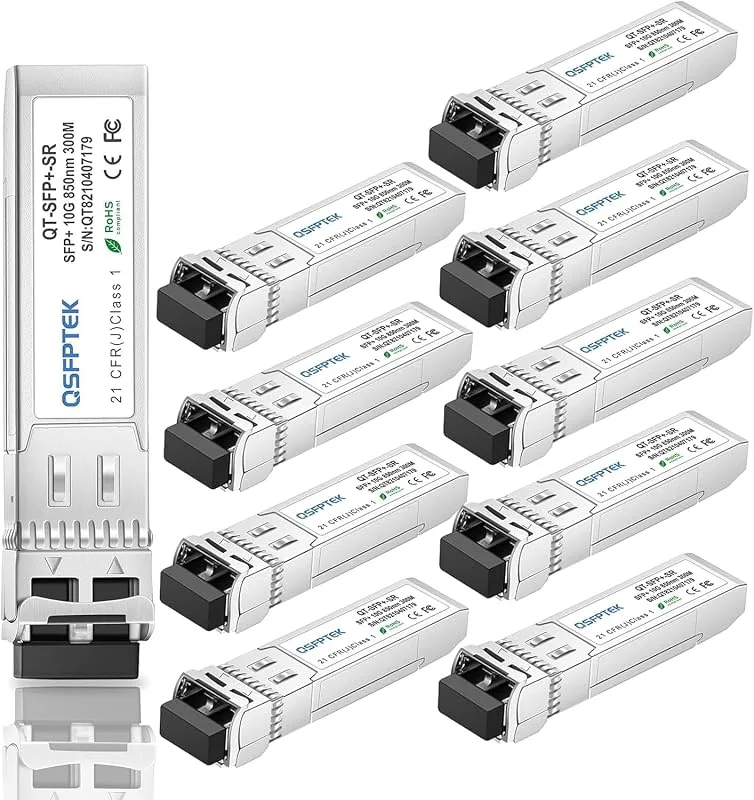 QSFPTEK 10-pack 10GBASE-SR SFP+ modul