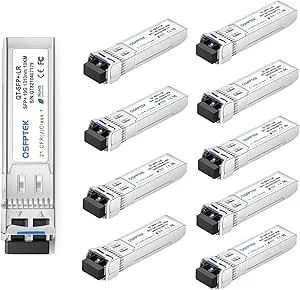 QSFPTEK 10-pack 10GBASE-LR 10G SFP-moduler