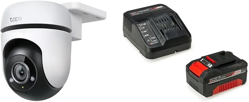 TP-Link Tapo C500 Outdoor WLAN Surveillance Camera 360 Degrees, Resolution 1080p, Motion Detection, Night Vision up to 30 m, Set of 1 & TP-Link Tapo Tapo C310 Surveillance Camera, White