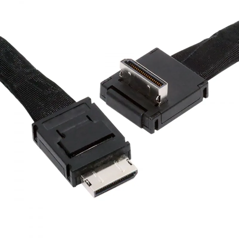 CY-kabel, 90 graders nedåtvinklad, OcuLink PCIe 4.0 PCI-Express SFF-8611 4i till SFF-8611