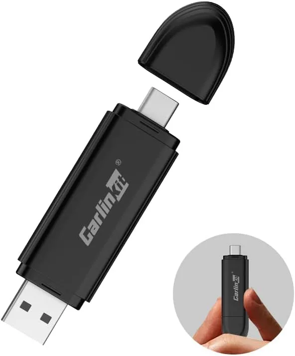 CarlinKit 2025 Senaste MINI trådlösa CarPlay-adapter